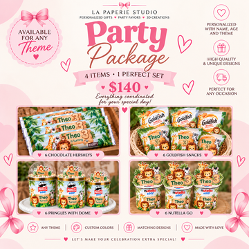 Custom Party Favor Package | 4 Items, One Price – Any Theme
