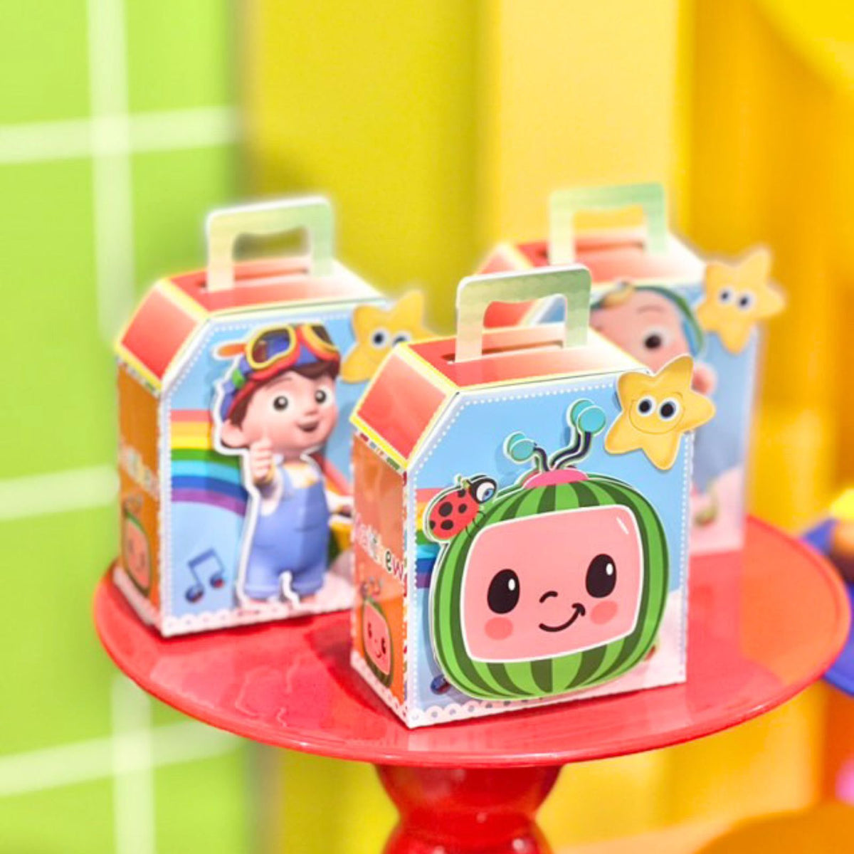 Cocomelon Treat box party favor personalized for birthday celebrations